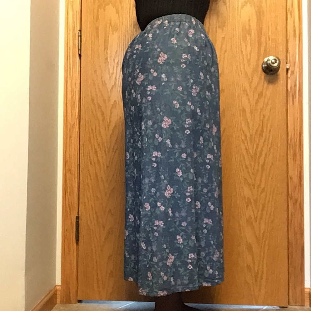 Blair- Blue denim with purple flower skirt - Picture 3 of 8